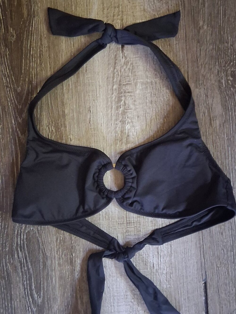 new Juicy Couture Black Bikini Top Halter Small